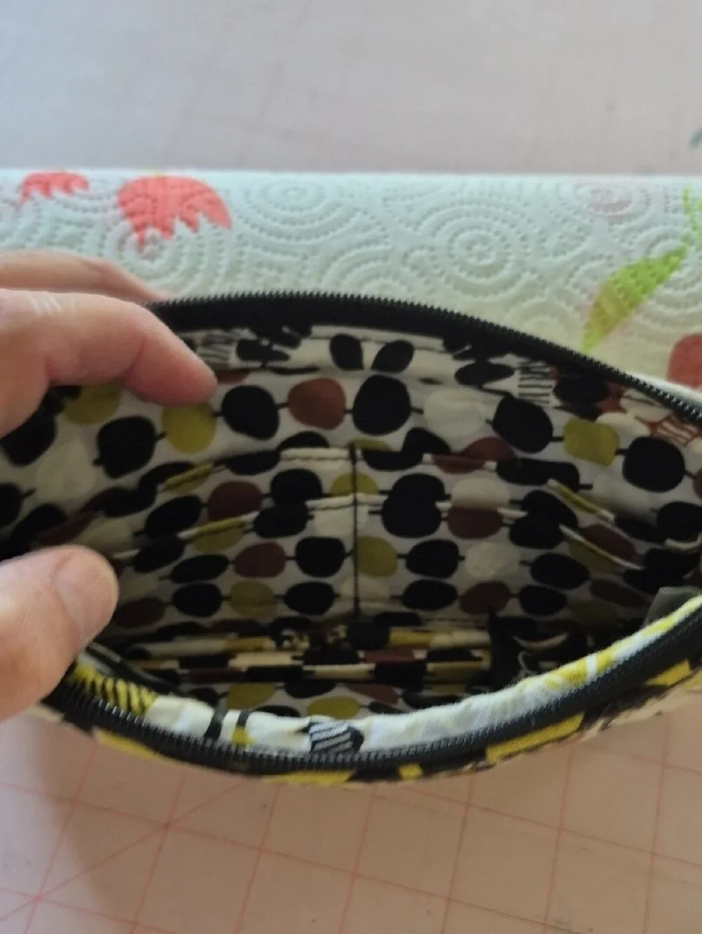 Vera Bradley Yellow Floral Quilted Wristlet